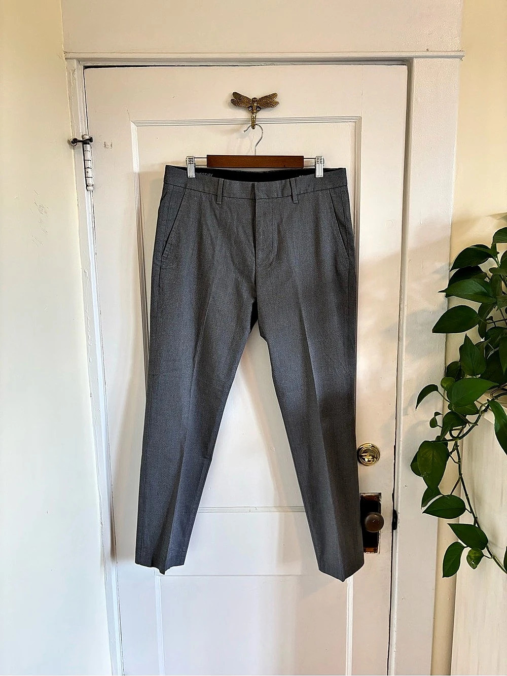 Bonobos Weekday Warrior Slim Dress Pants Tuesday Gray Waist 33